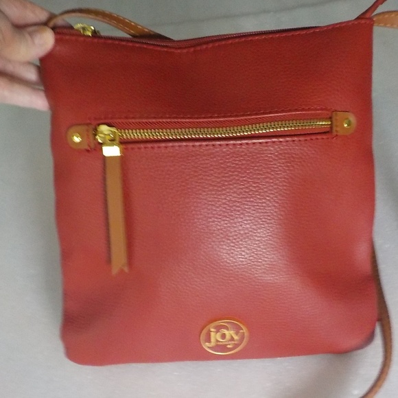 Joy Mangano Handbags - NEW Joy Mangano Red CrossBody Leather Bag NWOT